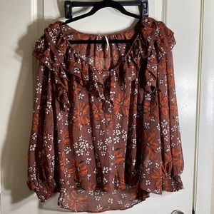Ruffled boho top